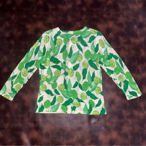 Garnet Hill Merino Wool Limes Cardigan Button Down EUC Long Sleeve Green SZ Med - Picture 4 of 8